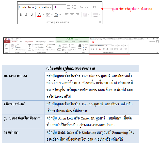 การตกแต่งฟอร์ม และรายงาน