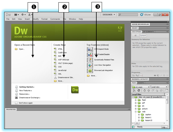การใช้งานโปรแกรม Adobe Dreamweaver cs5 เบื้องต้น