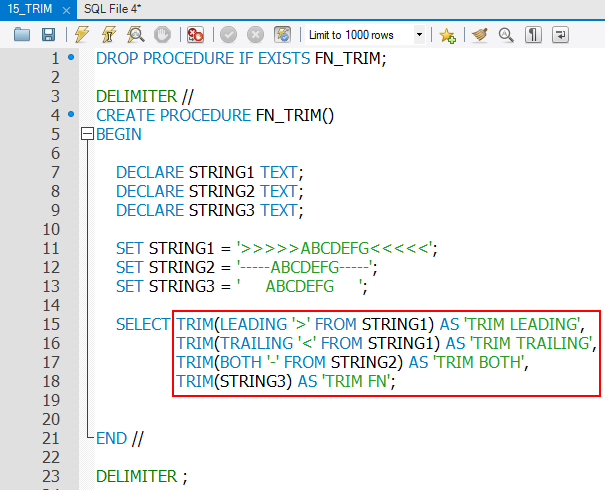 ฟังก์ชั่นพื้นฐานของ MySQL